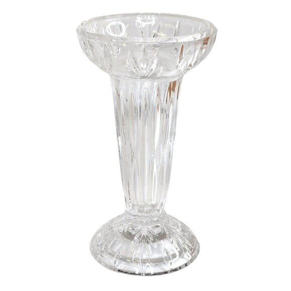 Princess House Lead Crystal Candle Holder / Bud Vase. Made in Germany 8 inch tal - Picture 10 of 10